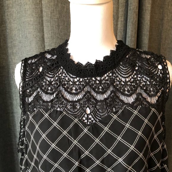 Maurices lace and plaid sleeveless dress - Picture 3 of 5